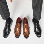 AMBERD Brogue Derby Leather Shoes