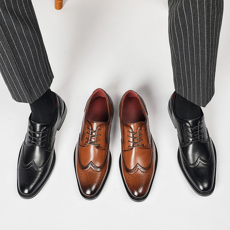 AMBERD Brogue Derby Leather Shoes
