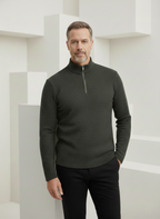 Astrix Quarter-Zip Checkered Sweatshirt