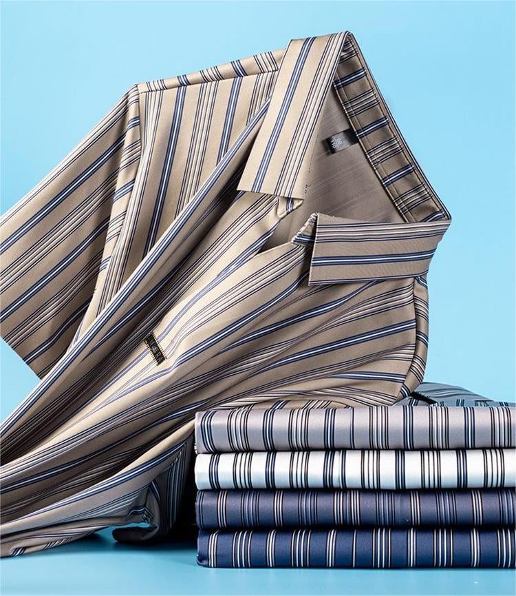 ADRIANO Breathable Silk Striped Shirt