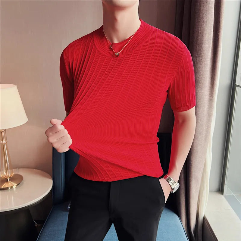 Baldwin Ribbed Mock Neck Tee