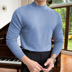 DARRO Stretchy Mock Neck Pullover