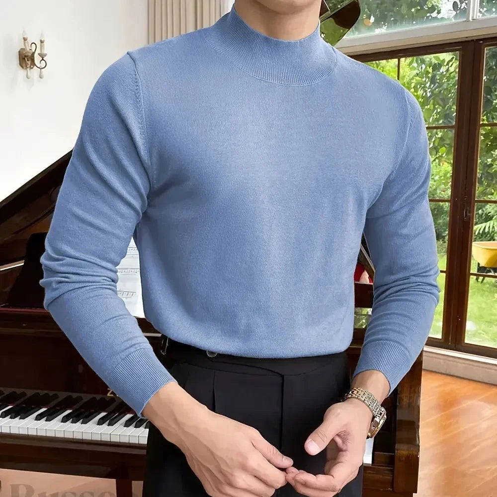 DARRO Stretchy Mock Neck Pullover
