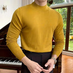 DARRO Stretchy Mock Neck Pullover